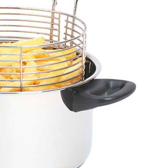 Lábas fedővel és sütőkosárral, 20cm/3 liter, rozsdamentes acél - Kitchen Craft - Kitchen Craft