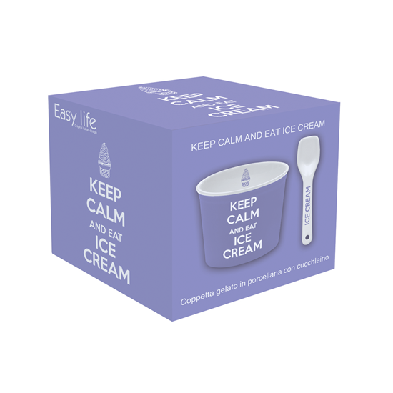 Nuova R2S fagylaltos csésze 8,5 cm "Keep Calm"