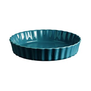 Emile Henry ~ 29 cm / 1.98 literes, Mediterranean Blue kerek pite tepsi