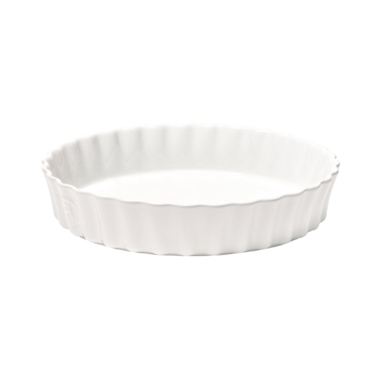 Emile Henry ~ 28 cm / 1.98 literes, Flour (Lisztfehér) kerek pite tepsi