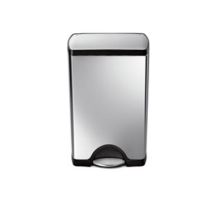 simplehuman pedálos szemetes, 38 L, rozsdamentes acél