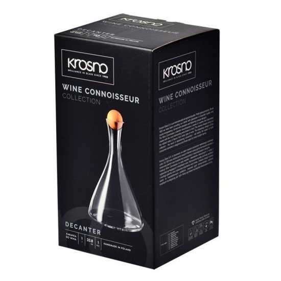 Dekantáló, kristályüveg, 1L, "Wine Connoisseur" - Krosno