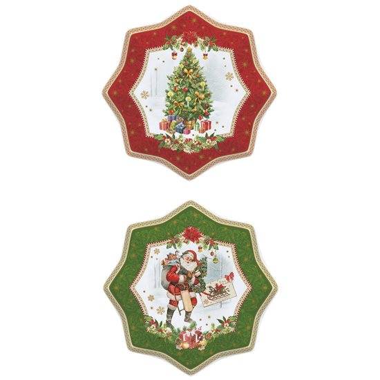 Nuova R2S "Vintage Christmas" 2 db.-os desszertes tányér készlet, 20 cm