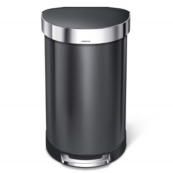 simplehuman Pedálos szemetes kosár 45 l, acél, fekete