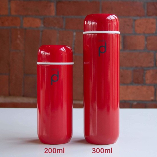 Grunwerg termosz, rozsdamentes acélból, 300 ml, "DrinkPod", Piros