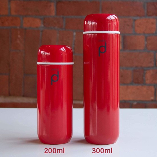 Grunwerg termosz, rozsdamentes acélból, 300 ml, "DrinkPod", Piros