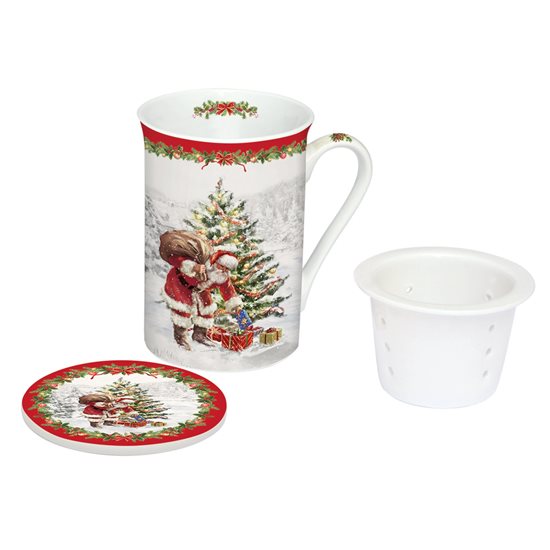Nouva R2S csésze tetővel és infúzorral 250 ml, karácsonyi motívumokkal