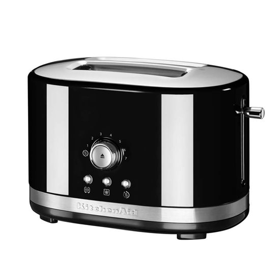 KitchenAid - Onyx Black - 1200 W-os; kézi szabályozású 2 szeletes kenyérpirító