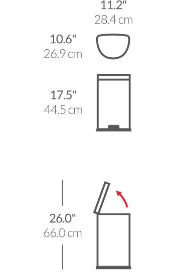 Simplehuman - 10 literes - pedálos szemetes