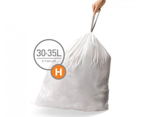 simplehuman - H kódú 30-35 L-es / 20 db, műanyag szemeteszsákok