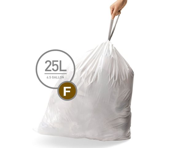 Simplehuman - F kódú ~ 25 literes / 20 db, műanyag szemeteszsákok