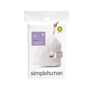 simplehuman - G kódú ~ 30 literes / 20 db, műanyag szemeteszsákok
