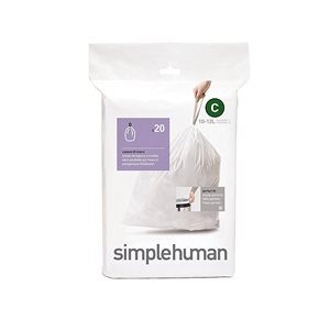 simplehuman szemeteszsák kód C, 10-12 L/ 20 darab műanyag