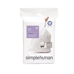 Simplehuman - B kódú ~ 6 literes / 30 db, műanyag szemeteszsákok