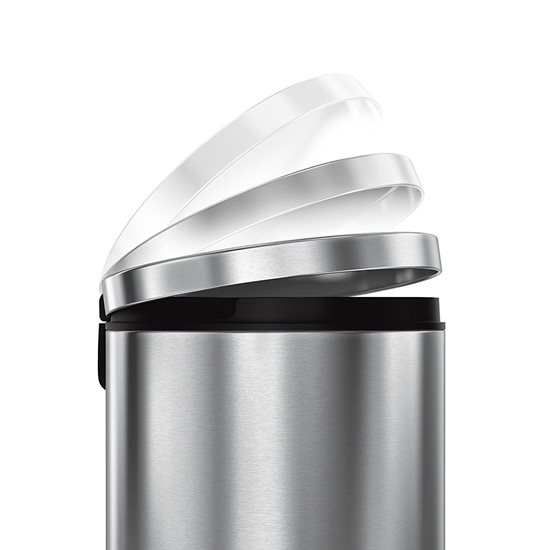 simplehuman pedálos szemetes rozsdamentes acél, 30 L, ezüst