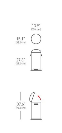 simplehuman pedálos szemetes rozsdamentes acél, 30 L, ezüst