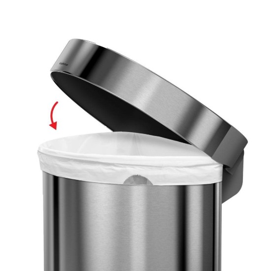 Simplehuman - 60 iteres rozsdamentes acél pedálos szemetes