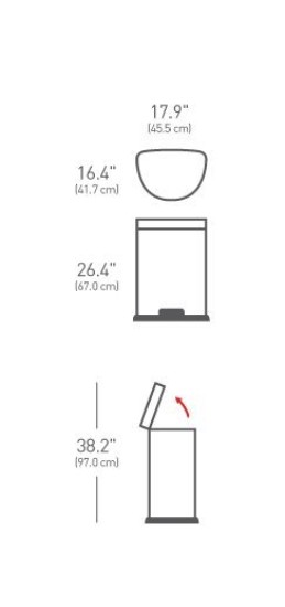 Simplehuman - 60 iteres rozsdamentes acél pedálos szemetes