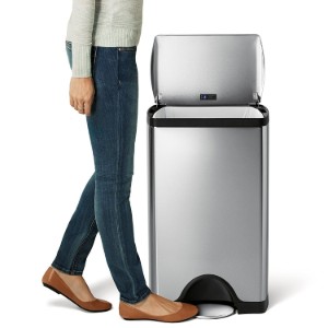 simplehuman pedálos szemetes, 38 L, rozsdamentes acél