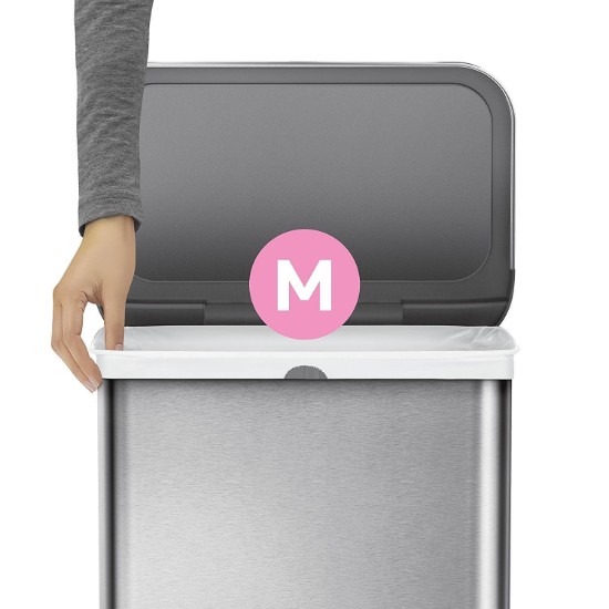 Pedálos szemetes, 45 l, rozsdamentes acél - simplehuman