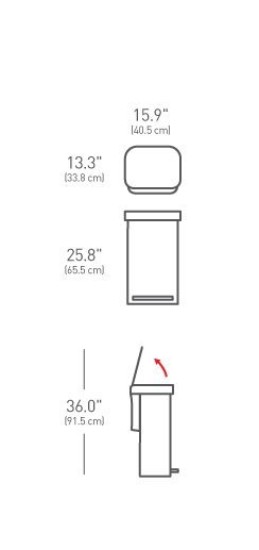 Simplehuman - 45 literes  rozsdamentes acél pedálos szemetes