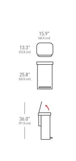 Simplehuman - 45 literes  rozsdamentes acél pedálos szemetes