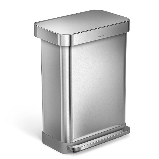 Simplehuman ~ 55 L-es rozsdamentes acél hulladékgyűjtő pedálos szemetes