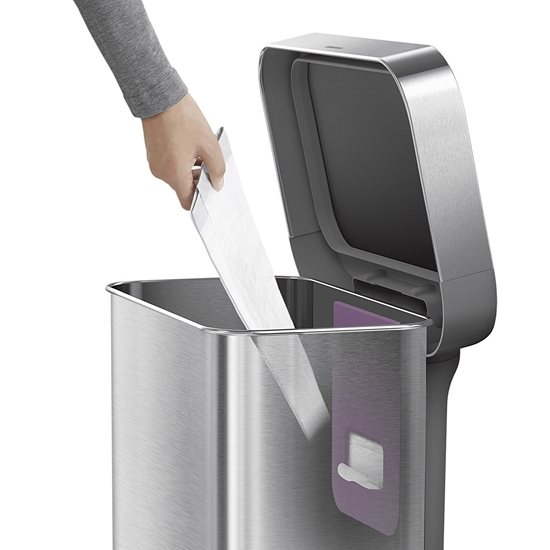 Simplehuman ~ 55 L-es rozsdamentes acél hulladékgyűjtő pedálos szemetes