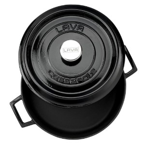 LAVA -"Trendy" Öntöttvas lábas, 28cm/3,5L, fekete