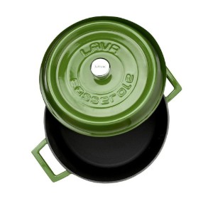 LAVA Lábas, öntöttvas,  24cm/4,5L, "Trendy", zöld