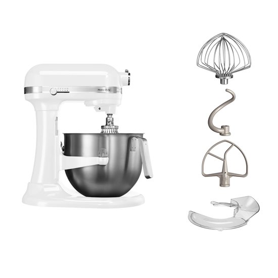 KitchenAid - 6,9 literes nagy teherbírású - Heavy Duty; White (Fehér) - konyhai keverő 