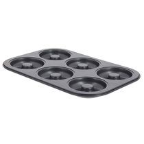 6 darabos mini-savarine sütőforma 31,5 x 21,5 cm acél - de Buyer