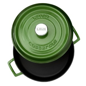 LAVA ~ zöld  - 28 cm / 3,5 literes "Trendy" öntöttvas lábas
