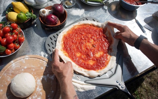 4 darabos pizzaszerszám-készlet, kihúzható nyéllel - Alfa