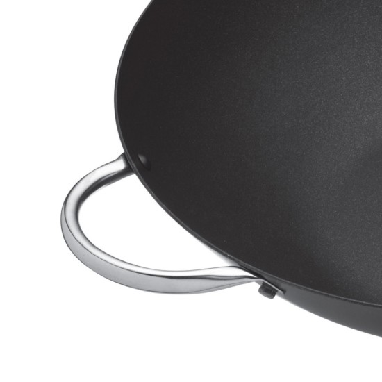 Kitchen Craft wok serpenyő, szénacél, 35,5 cm, “MasterClass”