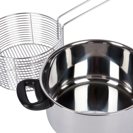 Lábas fedővel és sütőkosárral, 20cm/3 liter, rozsdamentes acél - Kitchen Craft - Kitchen Craft
