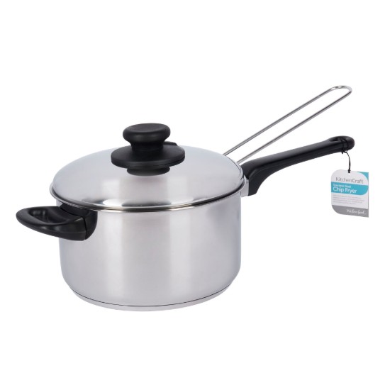 Lábas fedővel és sütőkosárral, 20cm/3 liter, rozsdamentes acél - Kitchen Craft - Kitchen Craft