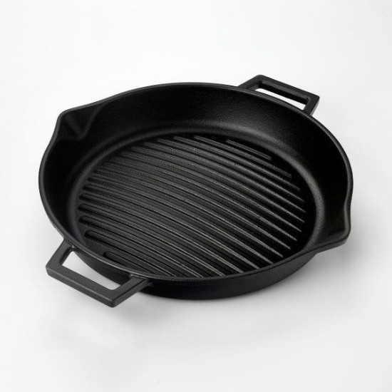 Grill serpenyő, 30 cm, öntöttvas / 2,2 l - LAVA