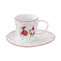 Nuova R2S "Christmas Gnomes" Porcelán teáscsésze csészealjjal 250 ml