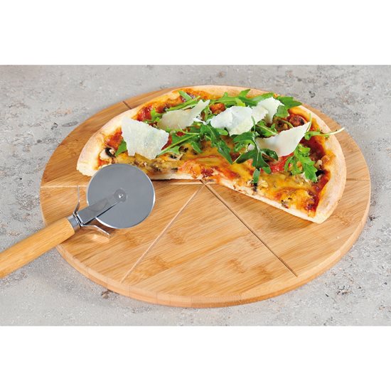 Kesper pizzafelszolgáló tál, bambusz  32 cm