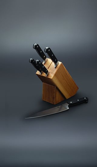 Kitchen Craft - 6 darabos késkészlet, tölgyfa késtartóval