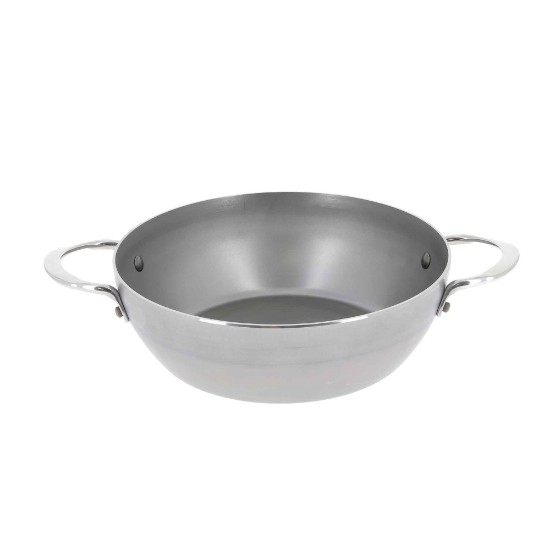 2 fogantyús sauté serpenyő  28 cm acél "Mineral B" - de Buyer