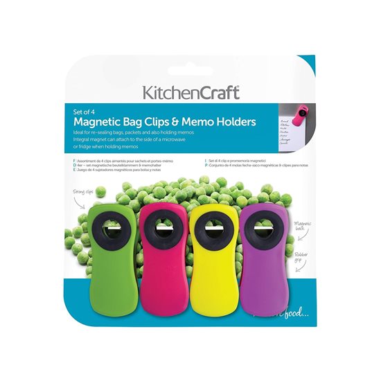 Kitchen Craft mágneses memo csipesz készlet