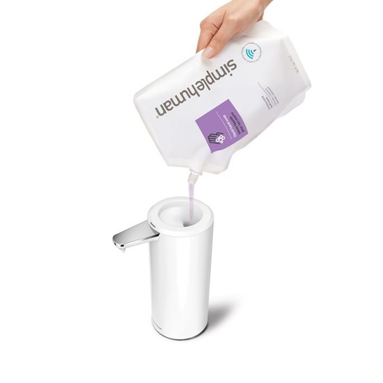 Simplehuman - Fehér rozsdamentes acél - 266 ml -es folyékony szappan adagoló érzékelővel