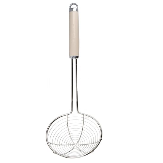 Pókháló alakú szűrő, rozsdamentes acél, 35,5 cm, "Almond Cream" szín - KitchenAid márka