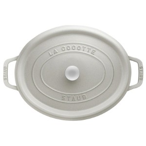 Staub ~ 31 cm / 5,5 l, White Truffle ovális Cocotte edény, öntöttvas