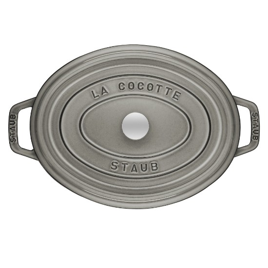 Staub ~ 31 cm / 5,5 literes, Graphite Grey ovális Cocotte edény