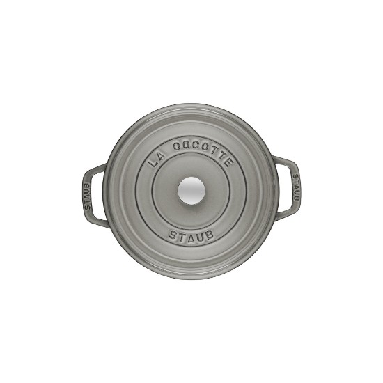 Staub ~ 20 cm / 2,2 literes, Graphite Grey Cocotte öntöttvas főzőedény