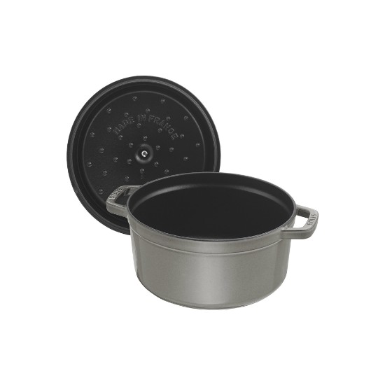 Staub ~ 20 cm / 2,2 literes, Graphite Grey Cocotte öntöttvas főzőedény