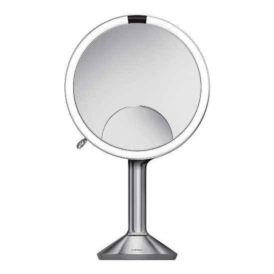 simplehuman Kozmetikai tükör szenzorral, 23 cm, Brushed Stainless Steel